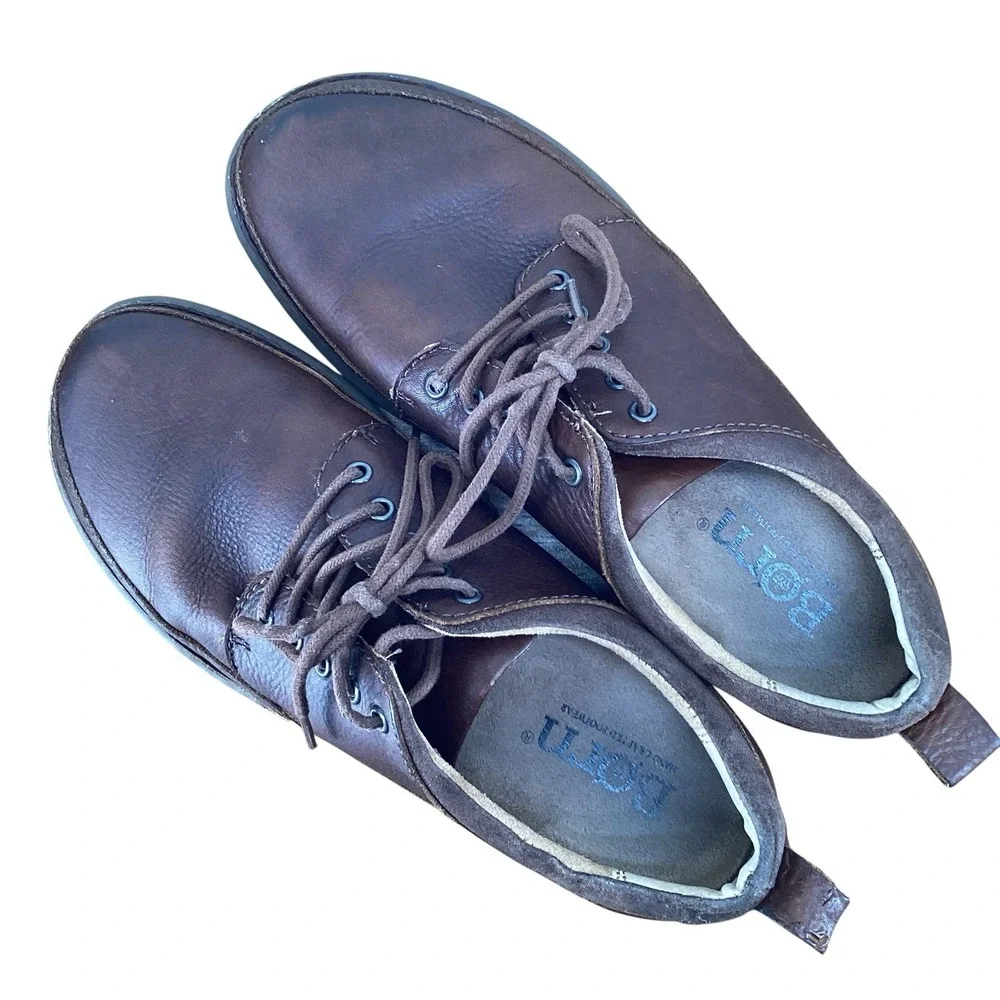 Born Nigel Tie Brown Leather Oxford Shoes Mens 9.5 M Comfort Lace Up H50506
